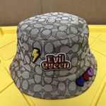 Coach Disney Signature Jacquard Bucket Hat Evil Queen Cap Villian Patches cc406 Photo 0