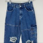 Dolls Kill  Postergrl Wide Leg Distressed Jeans Small Photo 1