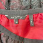 Nic+Zoe  Black & Red Tulle Floral Embroidered A Line Midi Skirt 10 Photo 2