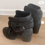 Nine West Quinine Women's Block Heel Combat Boots Photo 1