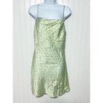 Princess Polly After Though Dainty Ditsy Green Floral Satin Mini Slip Dress 6 Photo 1