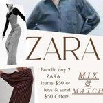 ZARA Sleeveless Jumpsuit Turned Up Hem Side Zipup Square Neck Buttons XS Brown Photo 1