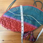 Vtg Carlo Fiori Purse Brightly Colored Snake Leather Crossbody Zip Tassles Italy Pink Photo 12