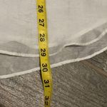 ZARA  puff sleeved white sheer blouse, pearl & rhinestone buttons, Women’s small Photo 7