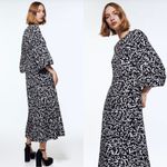 ZARA 🖤🤍 Black & White PRINTED MAXI DRESS🤍🖤 size XL Photo 4