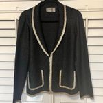 Chico's Chico’s Traveler Collection Black And Tan Textured Jacket‎ Size 1 (Medium/8) Photo 0