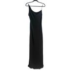 frankie's bikinis Frankie’s Bikinis Cara Cowl Neck Black Sleeveless Satin Maxi Slip Dress MEDIUM Photo 2