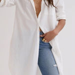 Anthropologie  Maeve Maxi Tunic Poplin Buttondown Photo 0