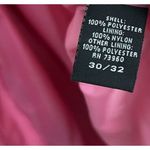 Hot Pink Trench Coat 30/32 Paisley Lined Button Up Lightweight Barbie Feminine Photo 7