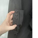 Toccin Black Now Tie Neck Zip Back Long Sleeve Modest Women 0 Dress Dark Peasant Photo 7