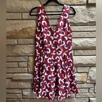 Elle Sasson Maroon Abstract Leopard Print V Photo 9