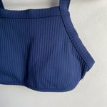 Roxy  Dark Blue Ribbed Waves Only Bikini Top Photo 7