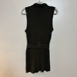 Vertigo Paris  Women's Sweater Vest Belted Button Down Angora‎ Green Size Large Photo 3