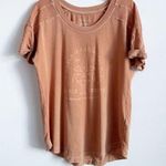 Anthropologie Size XS Orange Foster Growth Cotton Short Sleeve Jason Yun Y Shirt Photo 0