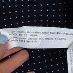 ZARA  Navy Blue Polka Dot V Neck Satin Wrap Mini Dress Womens Size M Puff Sleeve Photo 5