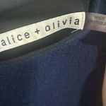 Alice + Olivia  Liv Drop-Waist Mini Shift Dress Navy Blue Size 2 Photo 4