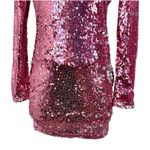 superdown  Cindi Pink Sequin Mini Dress Cut Out Backless Club Dance Festival XS Photo 5