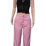 Pulp women's high waist IceyRose side slit crop capris pants S Pink Photo 1