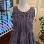Knox Rose Dusty Blue Sleeveless Tiered Tank Top Photo 0