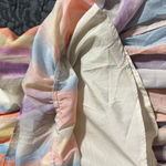 Lulus  size medium peach multi striped midi dress and scarf set new with tags Photo 9