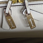 Isaac Mizrahi Ivory White Claudette Tote Bag Leather Satchel Shoulder Handbag Photo 3