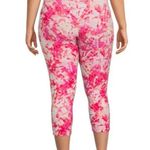 Terra & Sky Womens Capri Leggings Size 3X 24W-26W High Rise Tie Dye Pink… Photo 4