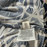 JM Collection  Navy and Cream Floral Short Sleeve Top Photo 5