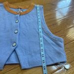 Free People Sammi Cashmere Sweater Vest Waistcoat V-neck Sweater Blue Size S Photo 11