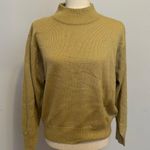 Milano Gold Cowl Neck Sweater with Relaxed Fit and Long Sleeves Size L Photo 0