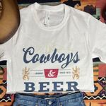 Cowboys And Beer T Shirt White Size M Photo 0