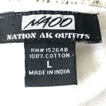 NAOO Nation AK Outfits Womens Dress Maxi White 100% Cotton Sleeveless M/L Size M Photo 9