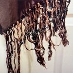 Beautiful Dark Brown Chiffon Pashmina or Shawl 57" x 22" Photo 3