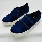 Sam Edelman Womens Levine Satin Fringe Elastic Slip-On Sneakers Blue Size 6.5 Photo 7