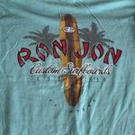Ron Jon Surf Shop Turquoise Blue Long Sleeve Tee Shirt Size Medium 100% Cotton Photo 5