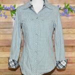 Old Navy  Plaid Pearl Snap Shirt Size M Lightweight Flannel Cowgirl Western Rodeo Photo 8