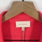 Skies Are Blue  Blazer Jacket Womens M Heather Coral Pink Notch Lapel Open Front Photo 2
