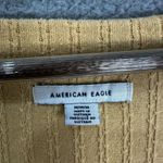 American Eagle  Top Womens Medium Yellow‎ V Neck Ribbed Knit Boho 90s Y2K Preppy Photo 1
