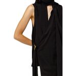 Acler Doheny Black Drape Scarf Sleeveless Blouse Top Size 10 Asymmetrical Photo 1