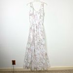Show Me Your Mumu  Kendall White & Pink Floral Sleeveless Slitted Maxi Dress Photo 2