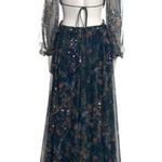 Mac Duggal 💕IEENA 💕 Blue Floral Chiffon Dress Multi-Color Floral Print 4 NWOT Photo 8