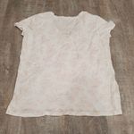 A New Day a. new. day White/Gold Floral Patterned Short Sleeve T-shirt Size Large Photo 1