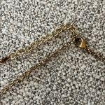 Anthropologie  Gold Tone Smoky Topaz Rhinestone Necklace Photo 6