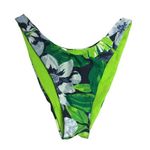 Aerie  Bikini Bottom Cheekier High Cut Floral Green Blue XL Photo 0
