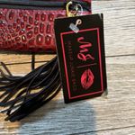 Makeup Junkie Bags Bubble Gator Rouge Mini‎ 4"x7" NWT Handmade In Texas Red Photo 3