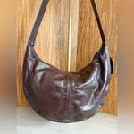 Anne Klein Vintage  for Calderon Brown Leather Hobo Shoulder Bag 90s Retro Chic Photo 4