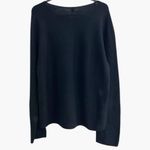 Uniqlo  3D 100% cotton Knit Boatneck relaxed casual black LS Sweater jumper top M Photo 3