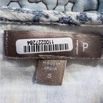 Lilla P Woven Hand Printed Gauze Floral Shift Dress Adjustable Neckline Sz S 🧡 Blue Photo 8