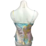 ZARA  Multicolor Silk Satin Tie Dye Cowl Neck Cami Camisole Crop Tank Top Size XS Photo 1