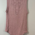 Free People Intimately On Point Bodysuit Cloud Pink Ribbed Mock Neck-XS Photo 0