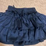 Navy Ruffle Mini Skirt Blue Size XS Photo 0